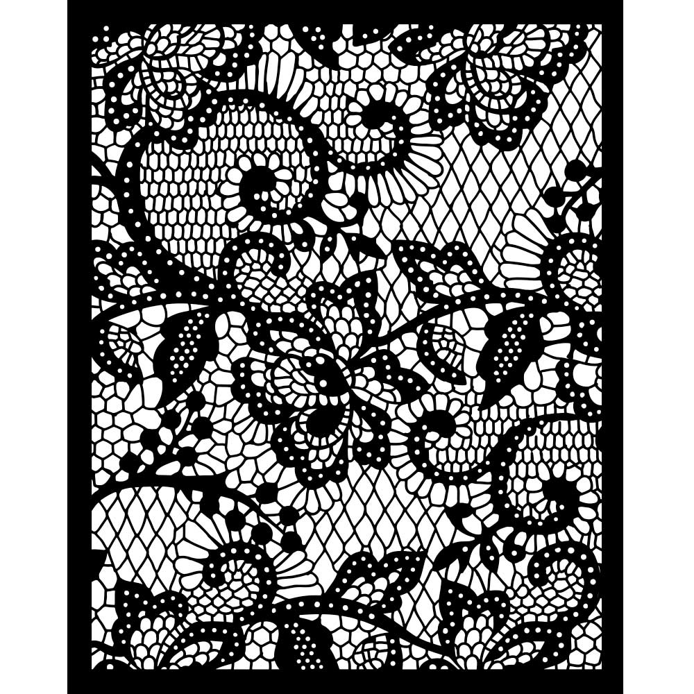 Stamperia Quiet Days Floral Lace Stencil kstd192
