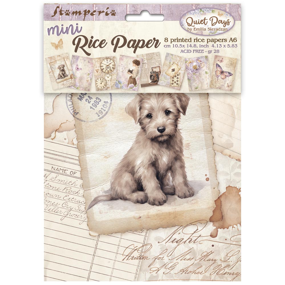 Stamperia Quiet Days Mini Rice Paper A6 dfsa6x01
