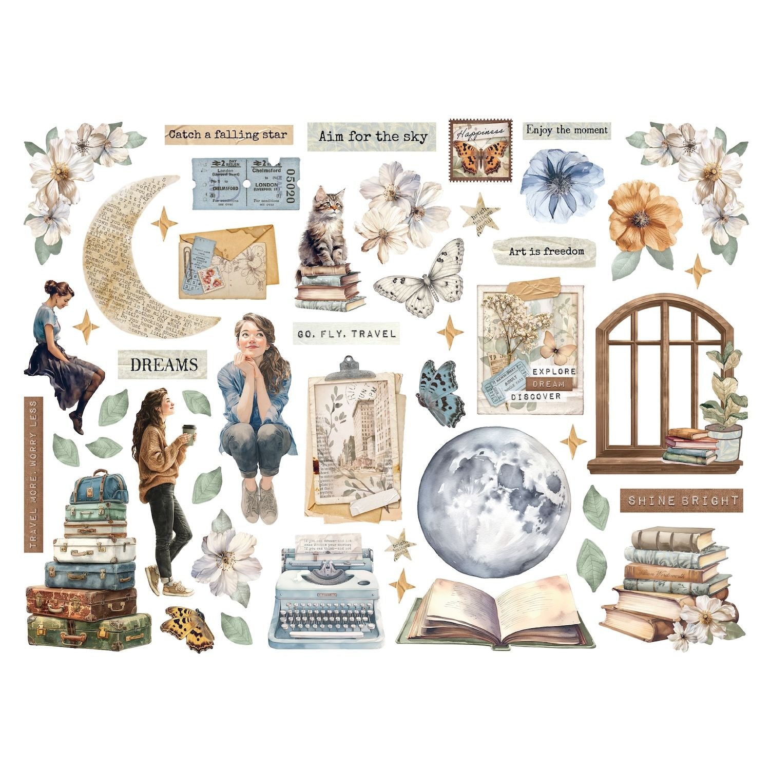 Stamperia Secret Diary Assorted Die Cuts dfldc128 image 1