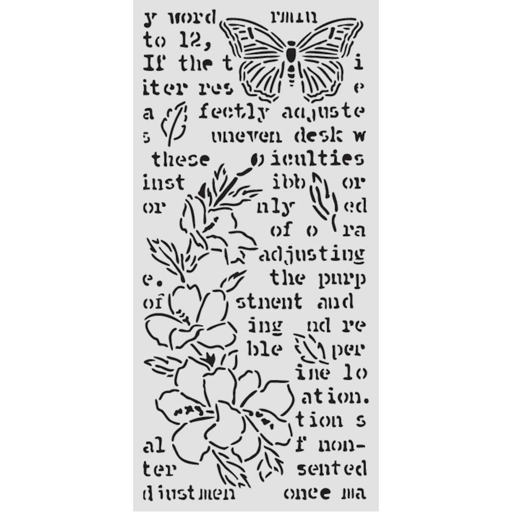 Stamperia Secret Diary Butterfly And Flower Stencil kstdl151