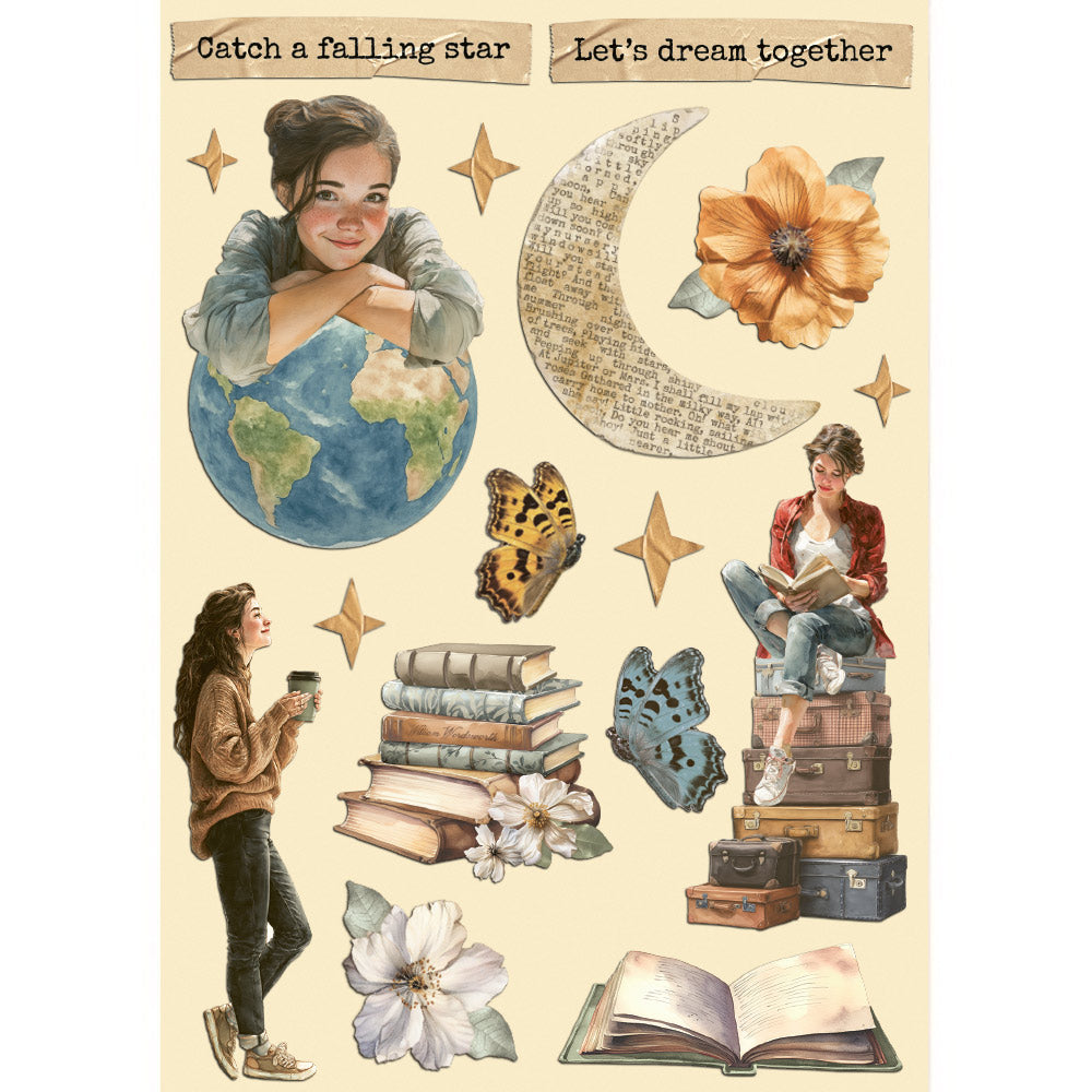 Stamperia Secret Diary Colored Wooden Shape A5 klsp196