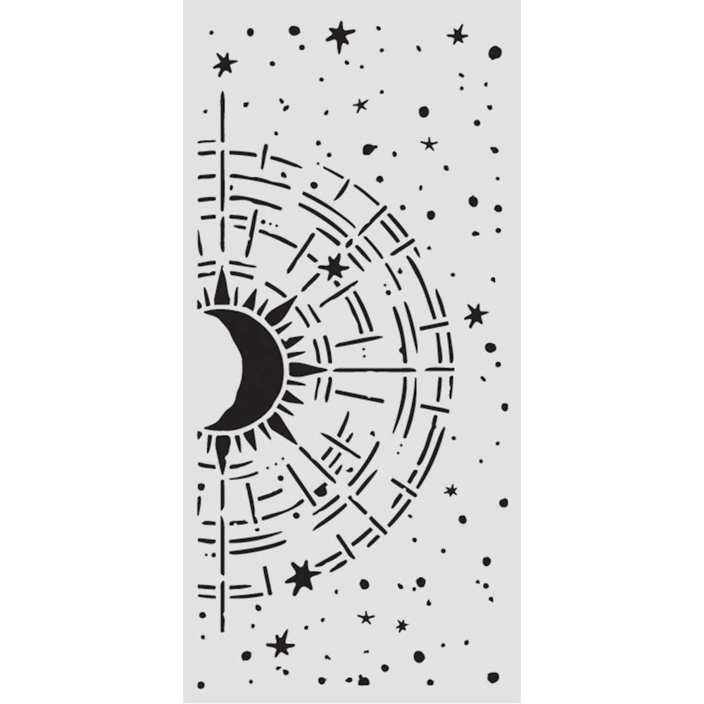 Stamperia Secret Diary Cosmic Compass Stencil kstdl150