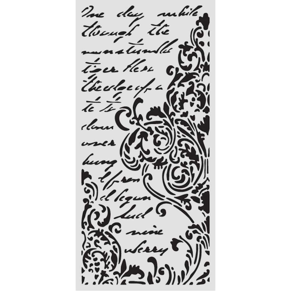 Stamperia Secret Diary Frieze With Lettering Stencil kstdl152