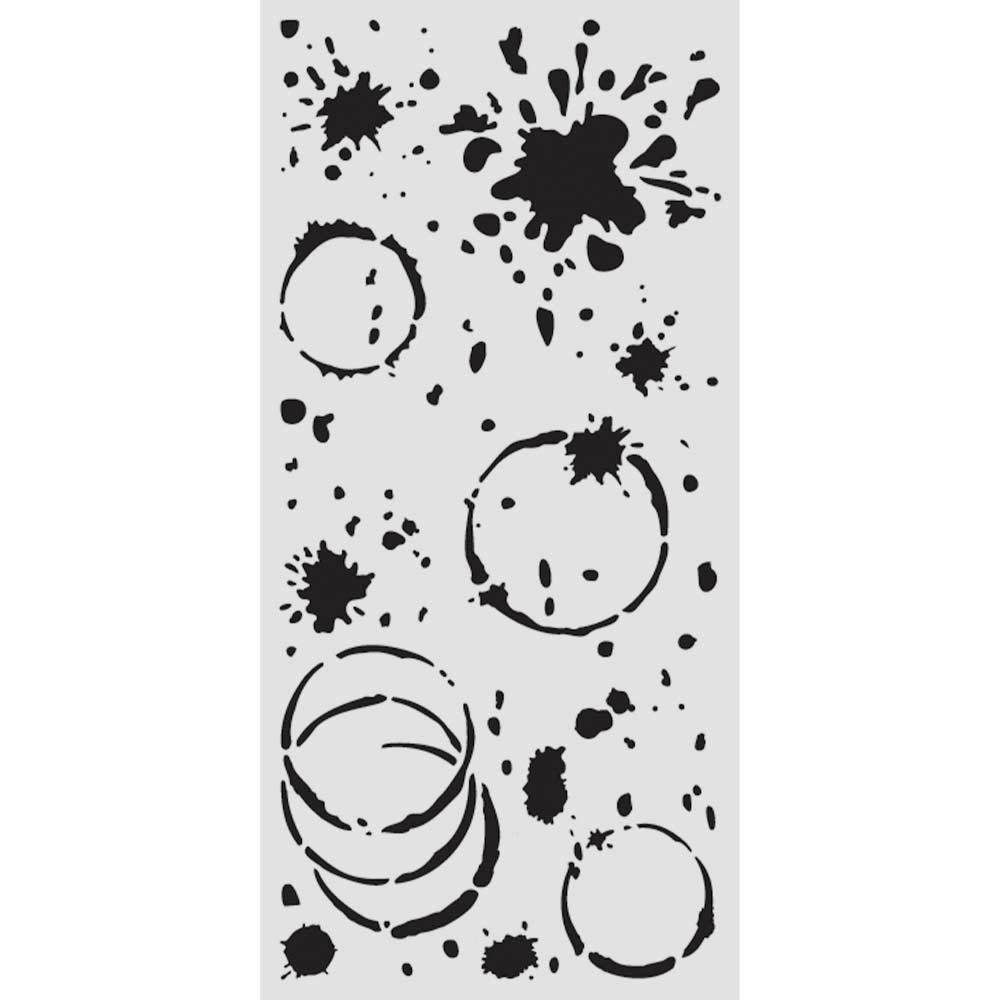 Stamperia Secret Diary Ink Splatter Stencil kstdl149