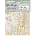 Stamperia Secret Diary Rice Paper A6 Backgrounds dfsak6051