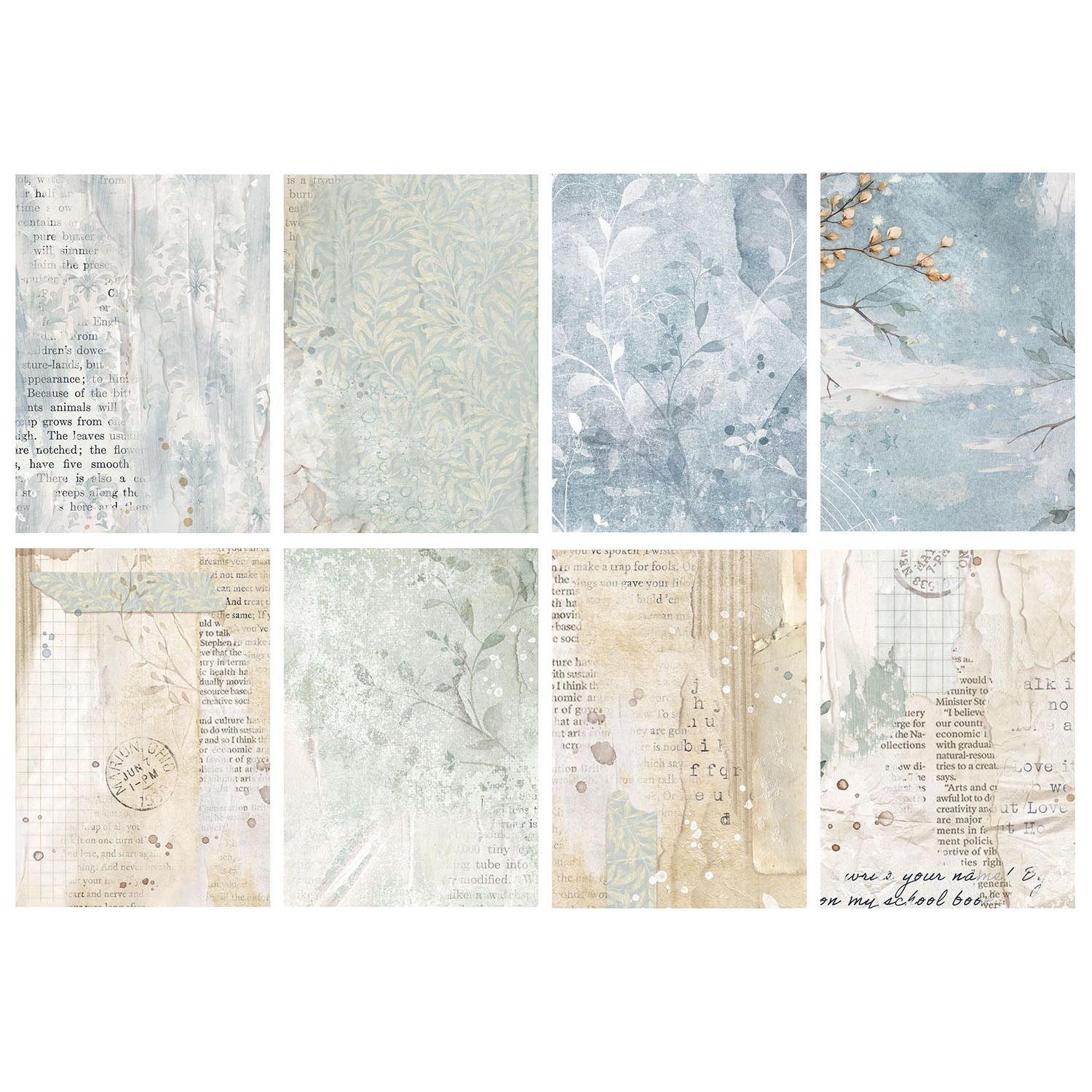 Stamperia Secret Diary Rice Paper A6 Backgrounds dfsak6051 image 1