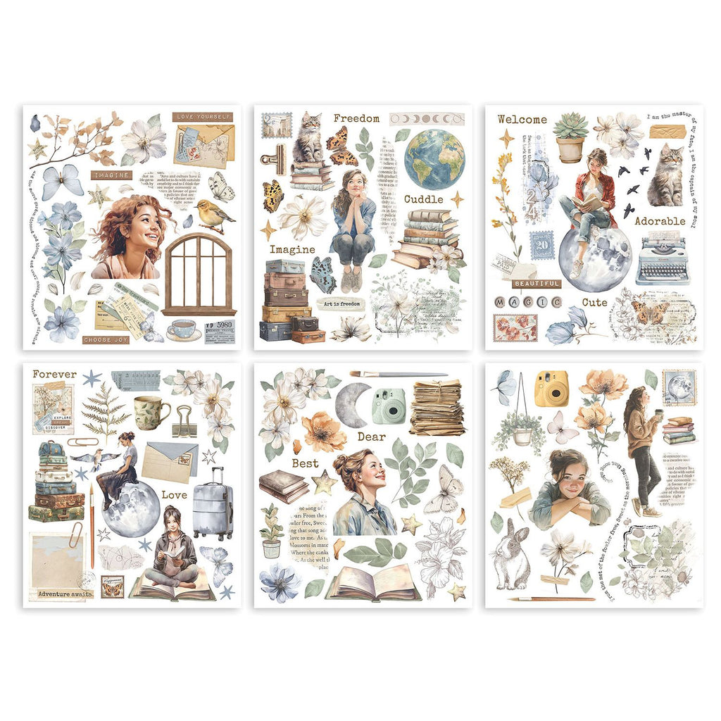 Stamperia Secret Diary Rub On Kit dflrbxg02 image 1