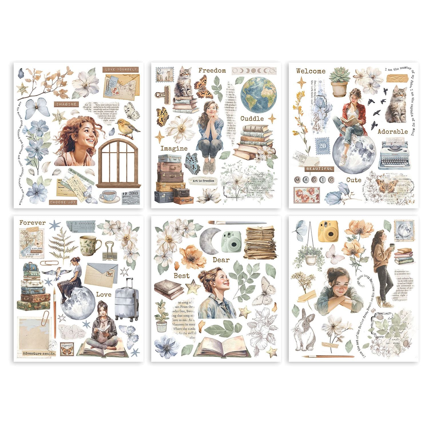 Stamperia Secret Diary Rub On Kit dflrbxg02 image 1