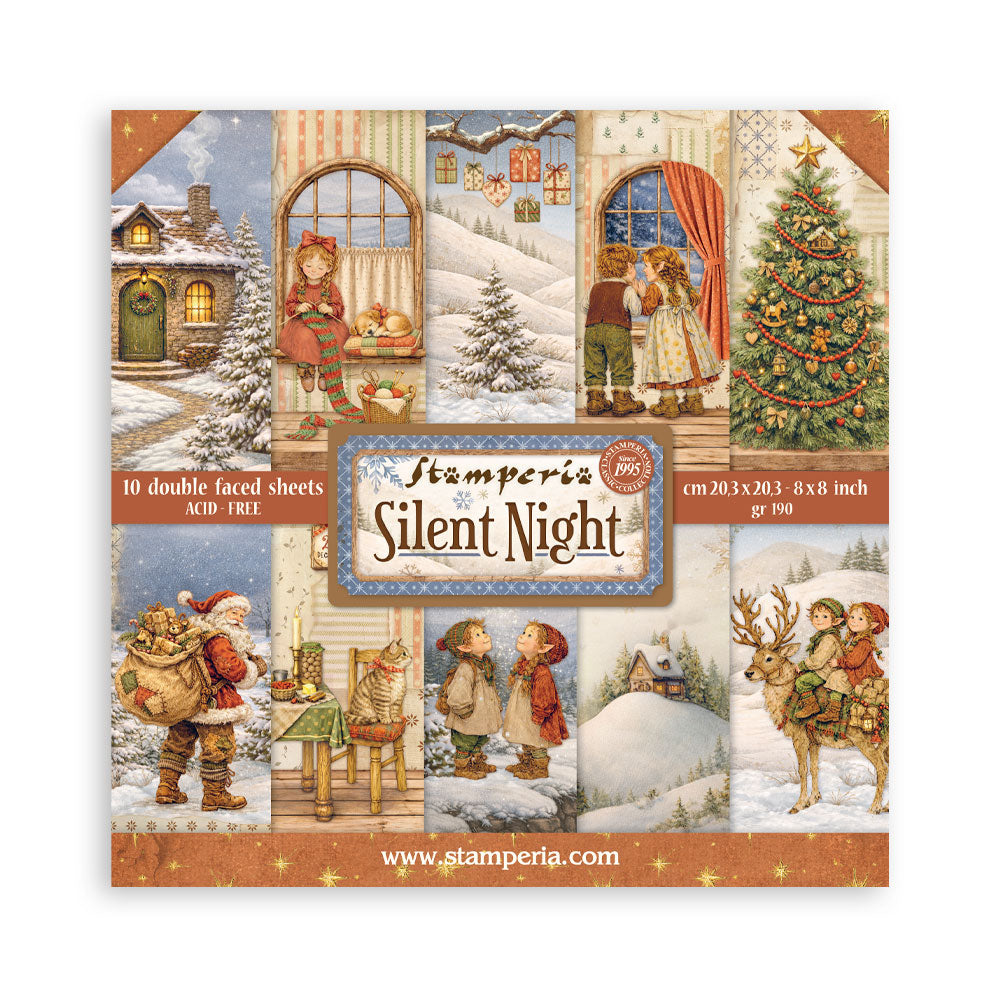 Stamperia Silent Night 8x8 Paper sbbs148