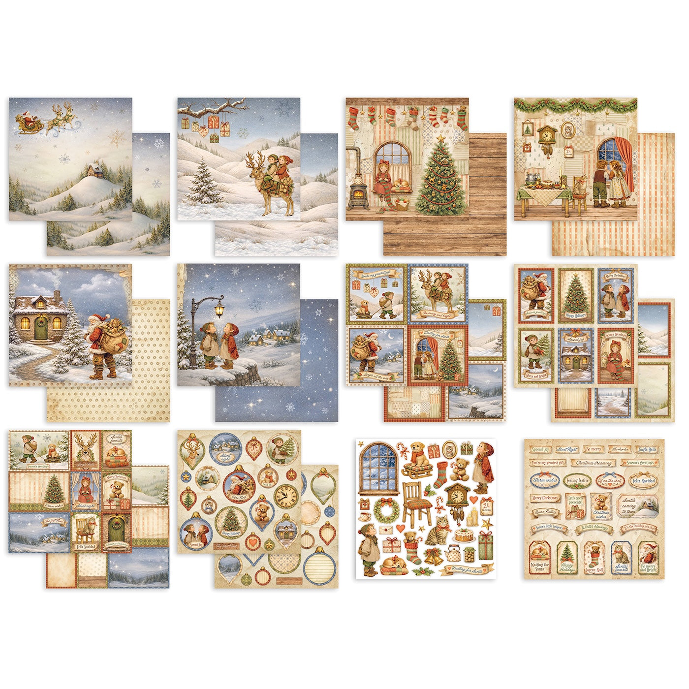 Stamperia Silent Night 8x8 Paper sbbs148 cardstock