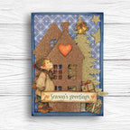 Stamperia Silent Night 8x8 Paper sbbs148 christmas tree seaason's greetings card