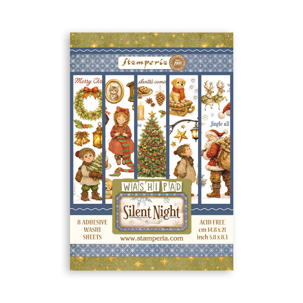 Stamperia Silent Night A5 Washi Pad Sheets sbw35