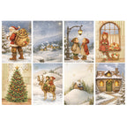 Stamperia Silent Night A6 Rice Paper dfsa6x09 santa
