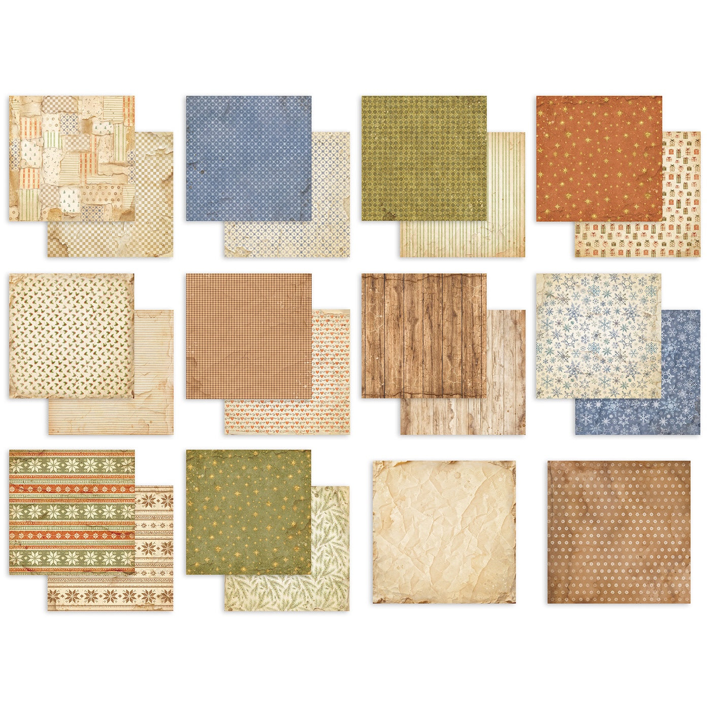 Stamperia Silent Night Backgrounds 8x8 Paper sbbs149 cardstock