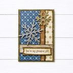 Stamperia Silent Night Backgrounds 8x8 Paper sbbs149 silver and gold snowflakes card