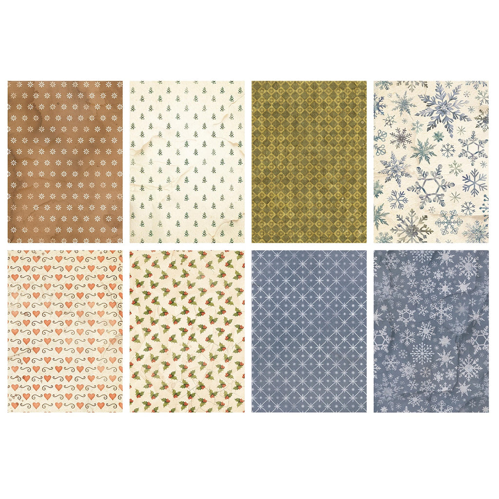 Stamperia Silent Night Backgrounds A6 Rice Paper dfsak6058 cardstock