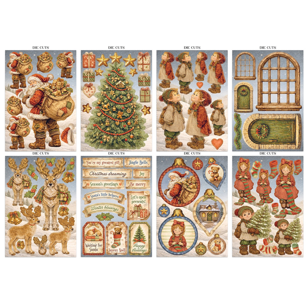 Stamperia Silent Night Junk Journal Focus Points sbjks06 die cuts
