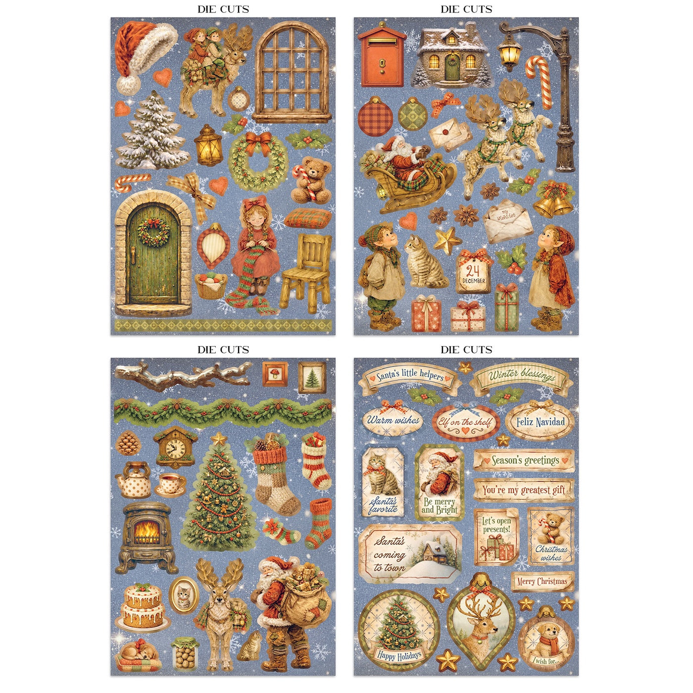 Stamperia Silent Night Junk Journal sbjk27 die cuts