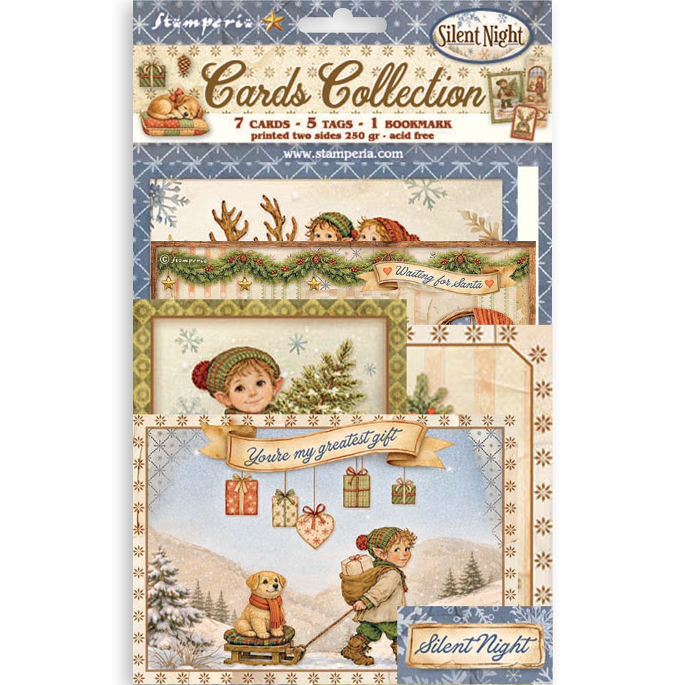 Stamperia Silent Night Printed Art Cards Collection sbcard48