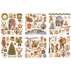 Stamperia Silent Night Rub On Kit dflrbx20 contents