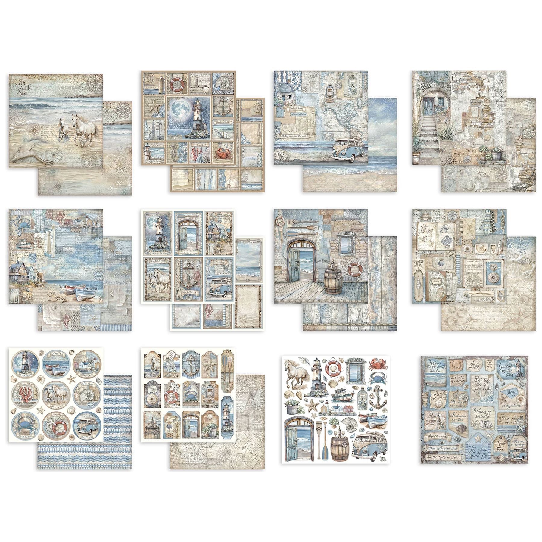 Stamperia Silent Sea 8x8 Paper sbbs125 pages