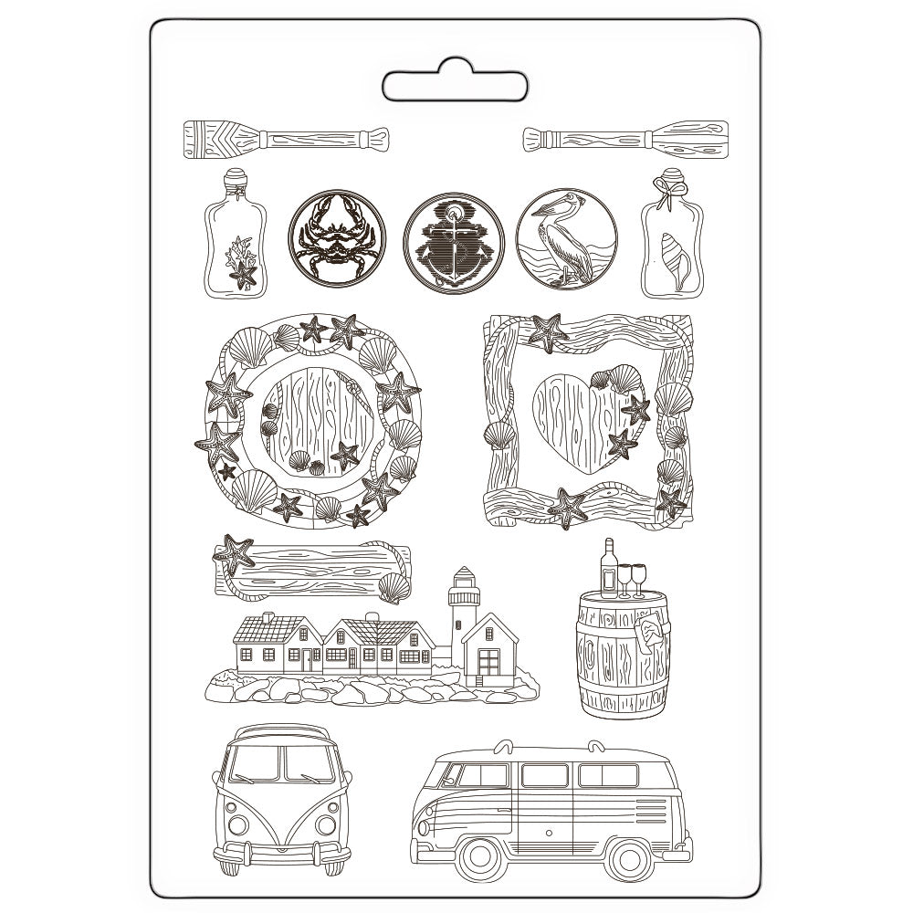 Stamperia Silent Sea A4 Soft Mold k3pta4591