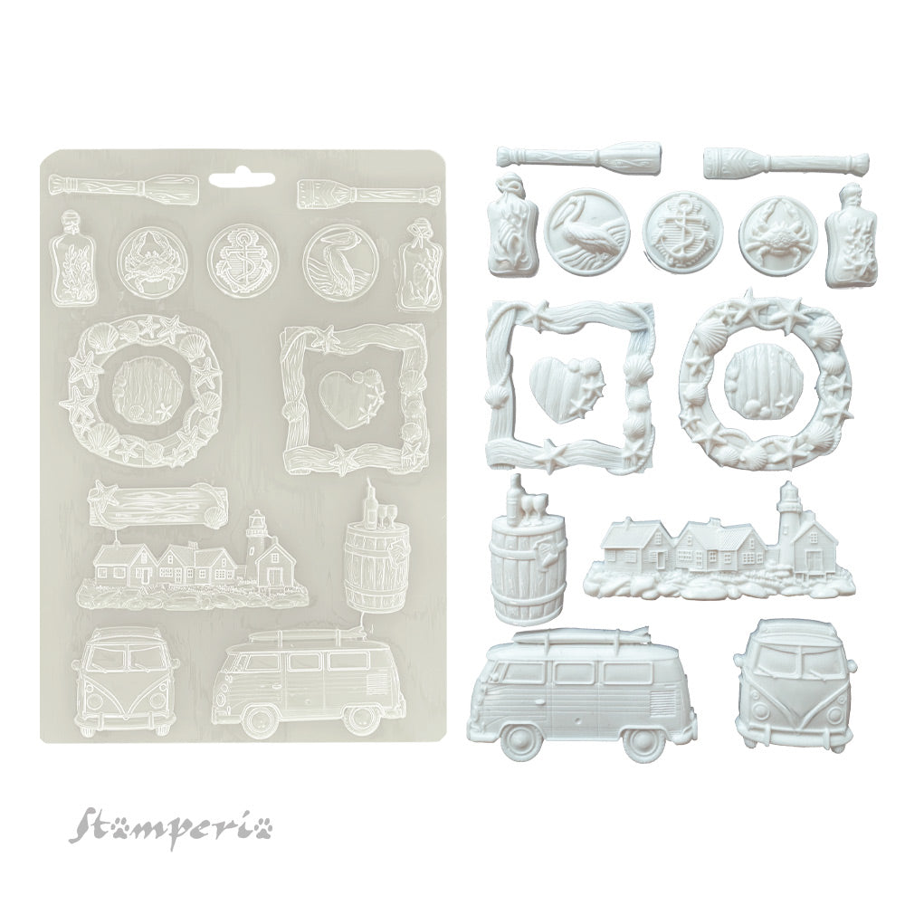 Stamperia Silent Sea A4 Soft Mold k3pta4591 molds