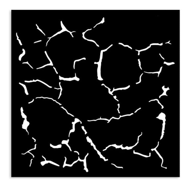 Stamperia Silent Sea Crackle Pattern Small Stencil kstds47