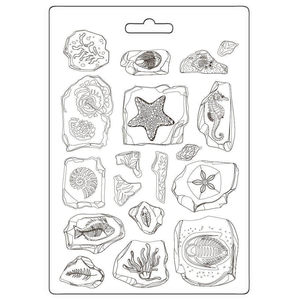 Stamperia Silent Sea Fossils A5 Soft Mold k3pta5670