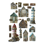 Stamperia Silent Sea Houses and Lighthouse A5 Silicone Mold kacma577 mold