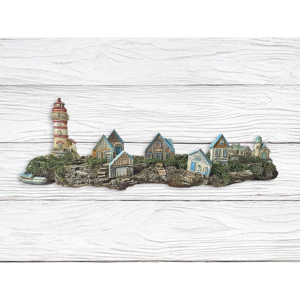 Stamperia Silent Sea Houses and Lighthouse A5 Silicone Mold kacma577 village