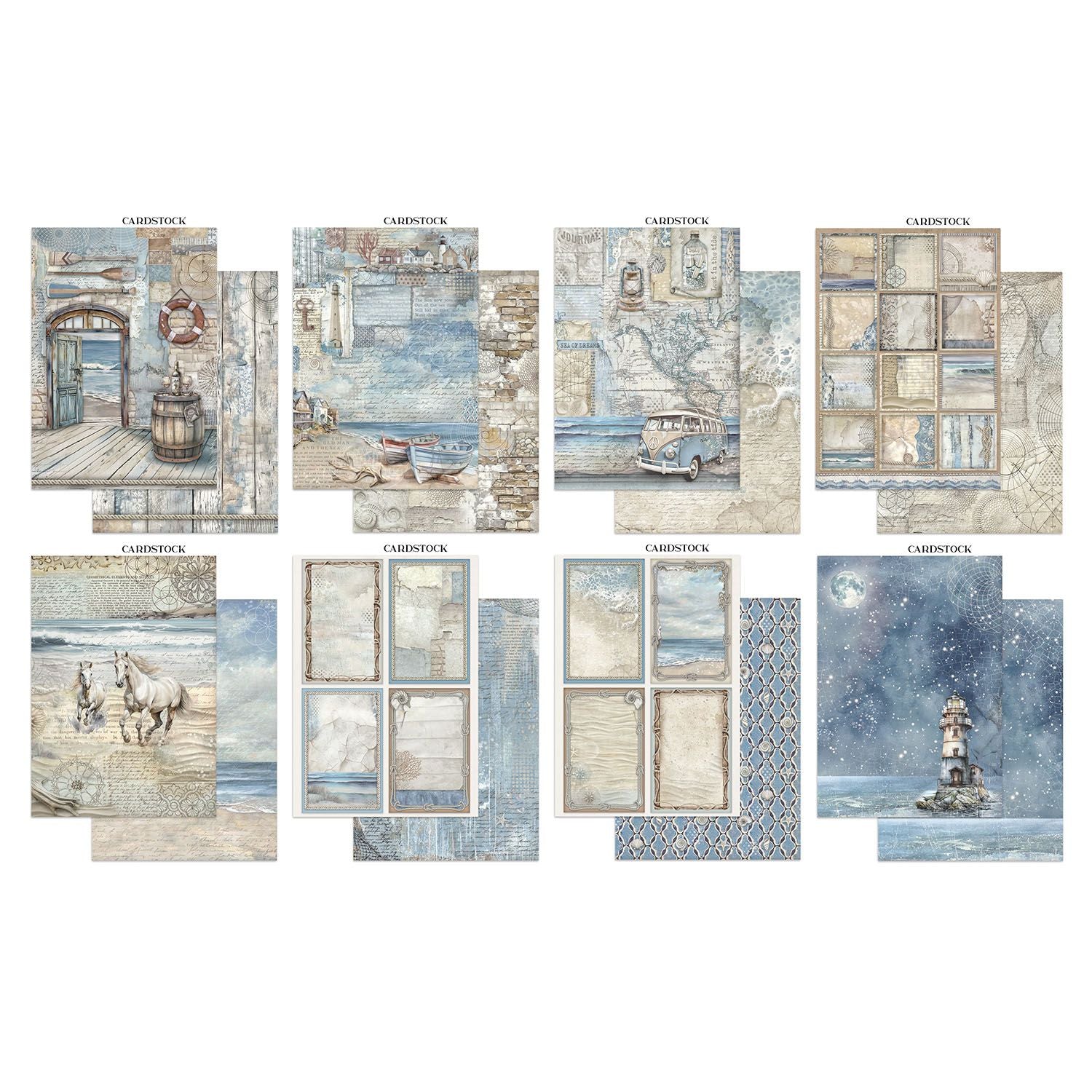 Stamperia Silent Sea Junk journal sbjk13 cardstock