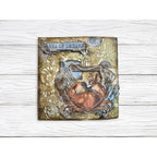Stamperia Silent Sea Starfish Stencil kstd178 crab