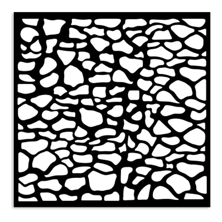 Stamperia Silent Sea Stones Pattern Small Stencil kstds45