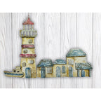 Stamperia Silent Sea Stones Pattern Small Stencil kstds45 tower