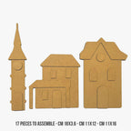 Stamperia Silent Sea Tower Landscape Village Crafty Shapes klsm48 dimensions