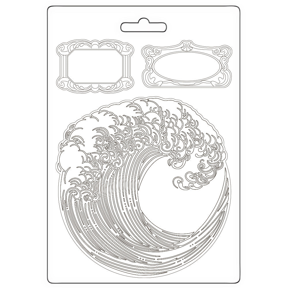 Stamperia Silent Sea Wave A5 Soft Mold k3pta5671