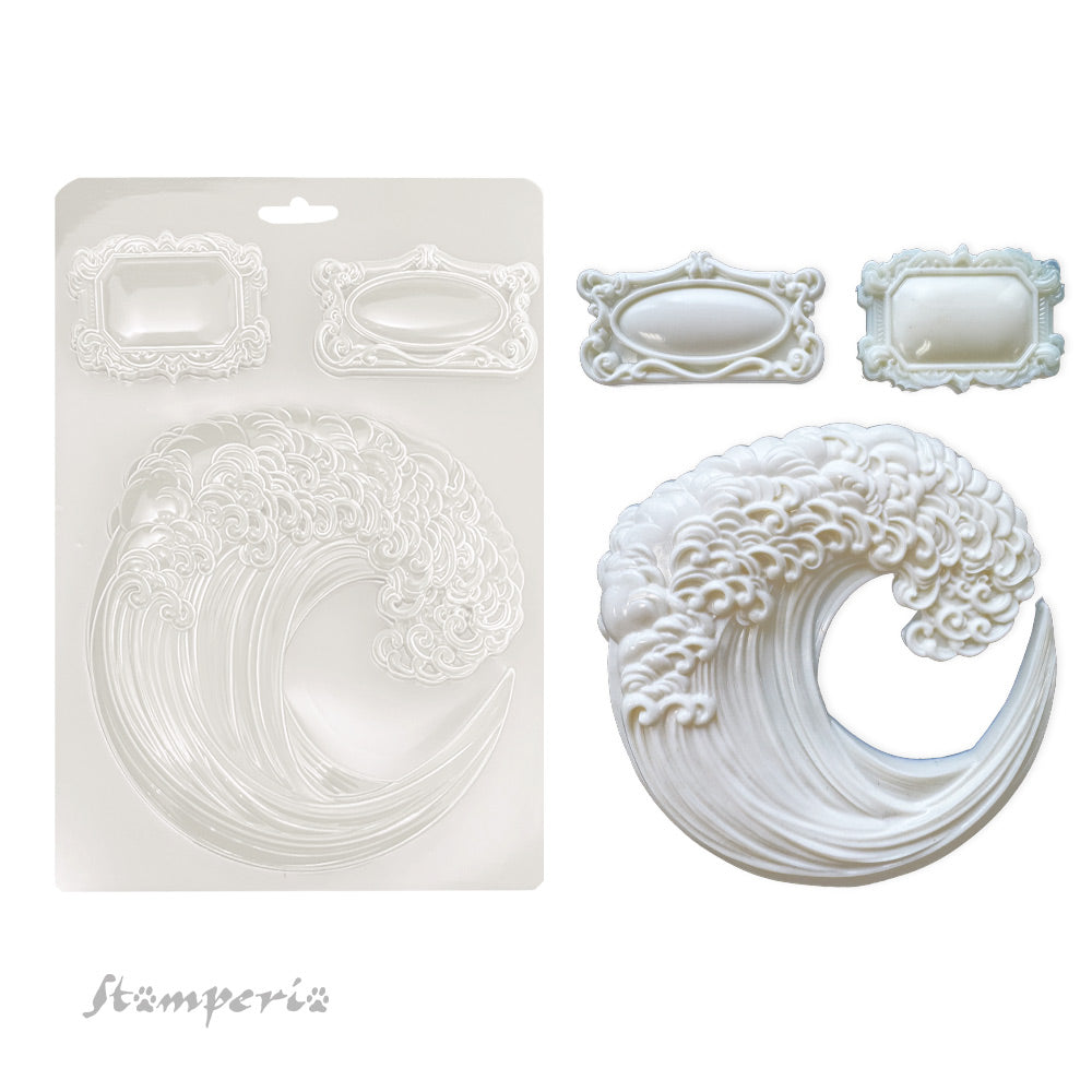 Stamperia Silent Sea Wave A5 Soft Mold k3pta5671 molds