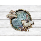 Stamperia Silent Sea Wave And Shell Stencil kstd177 horses