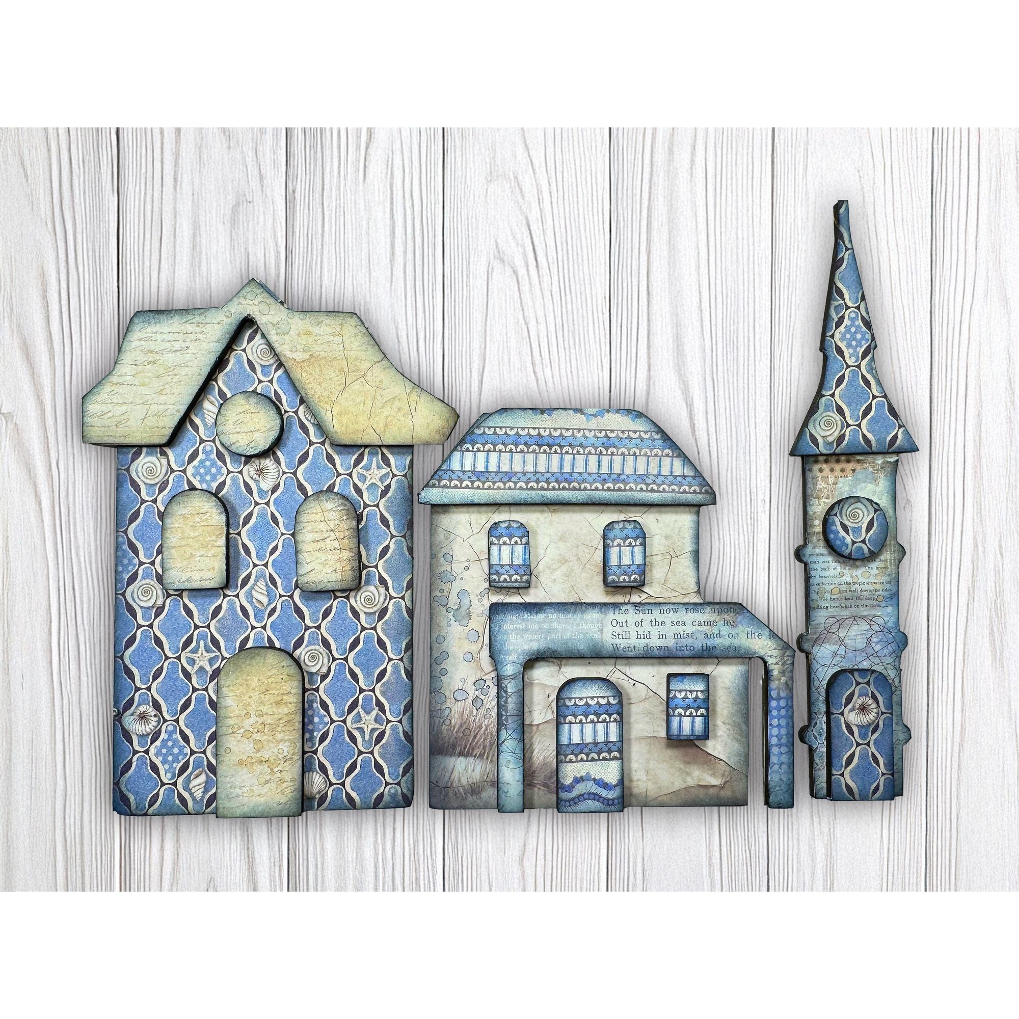 Stamperia Silent Sea Wood Pattern Small Stencil kstds46 stone