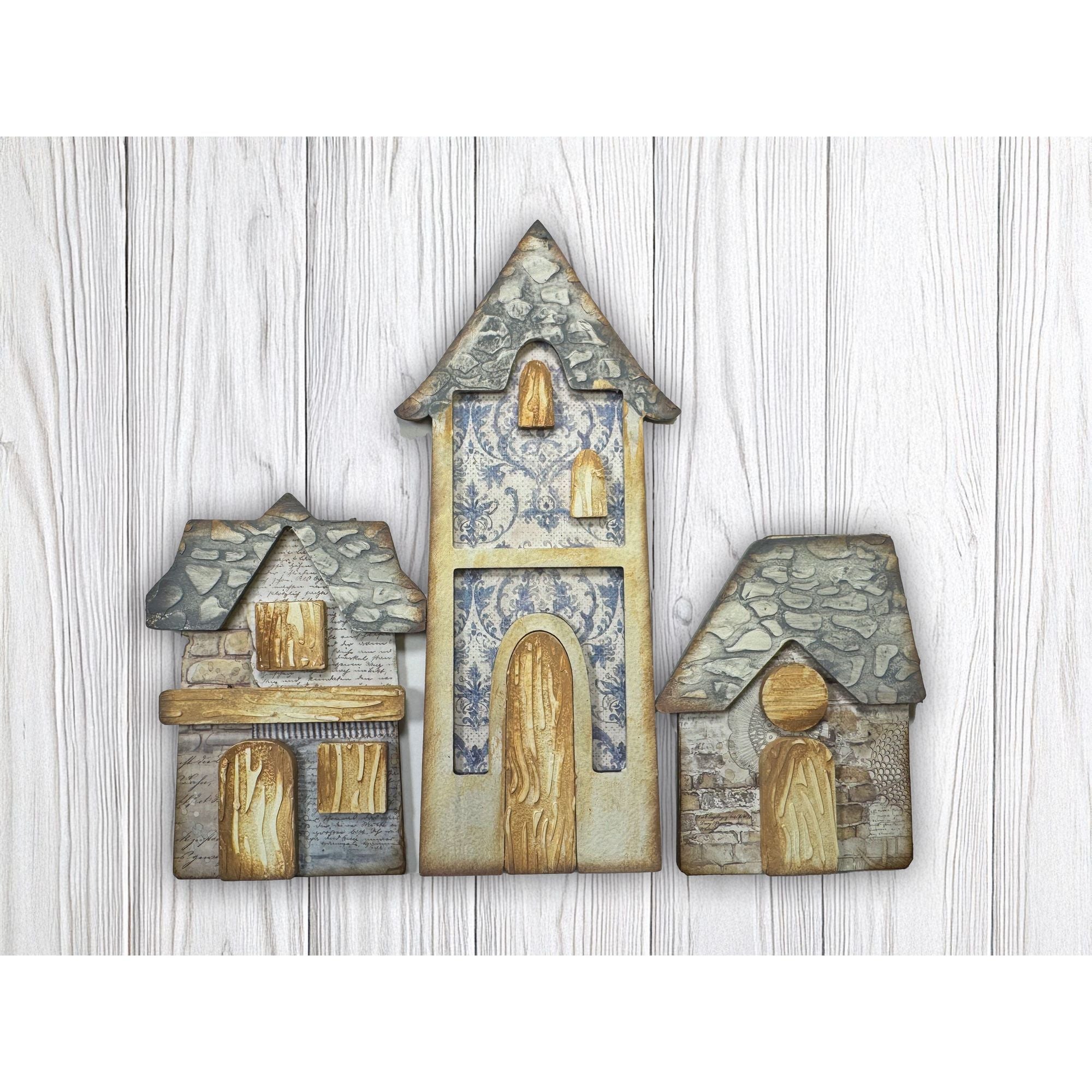 Stamperia Silent Sea Wood Pattern Small Stencil kstds46 village