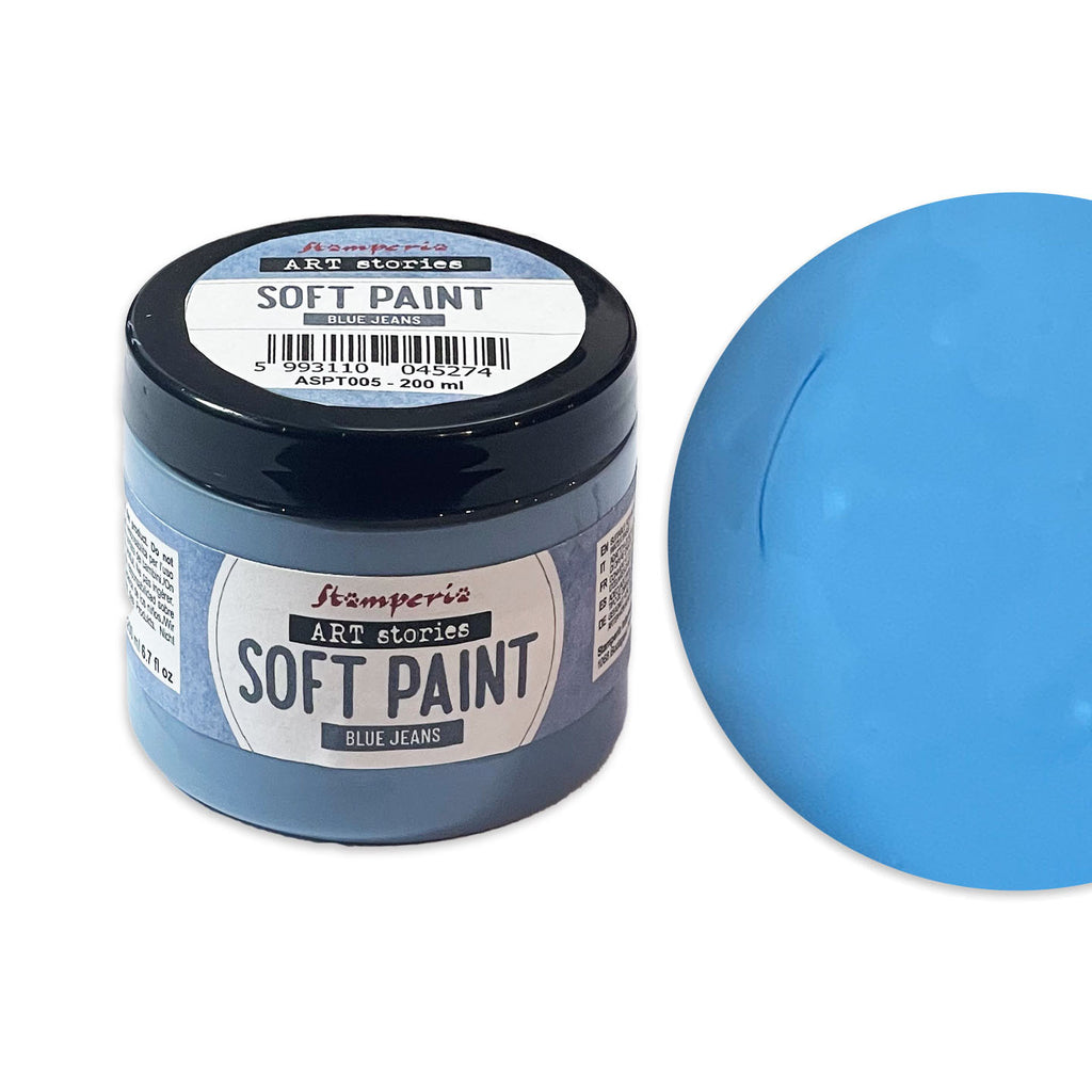 Stamperia Soft Paint Blue Jeans aspt005