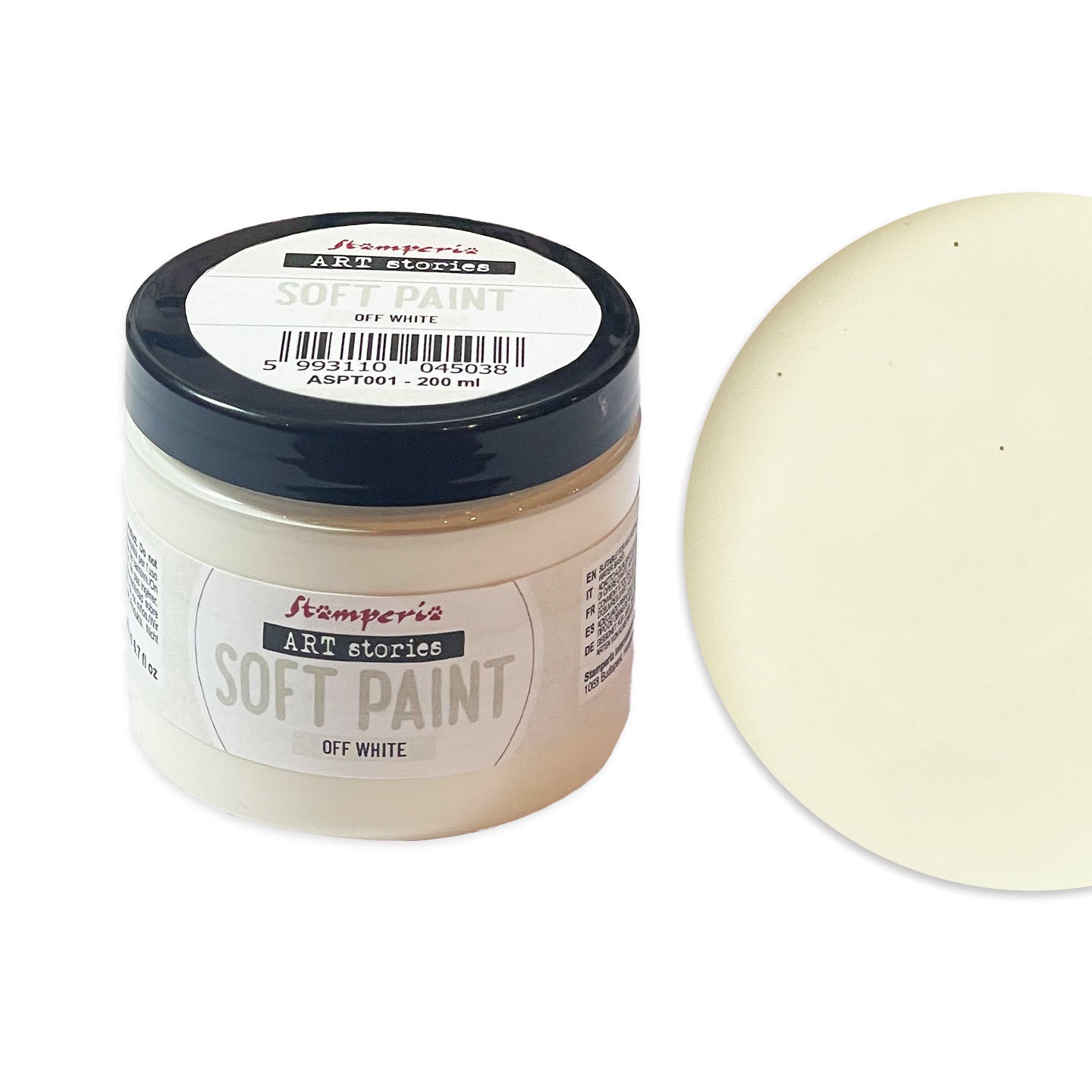 Stamperia Soft Paint Off White aspt001