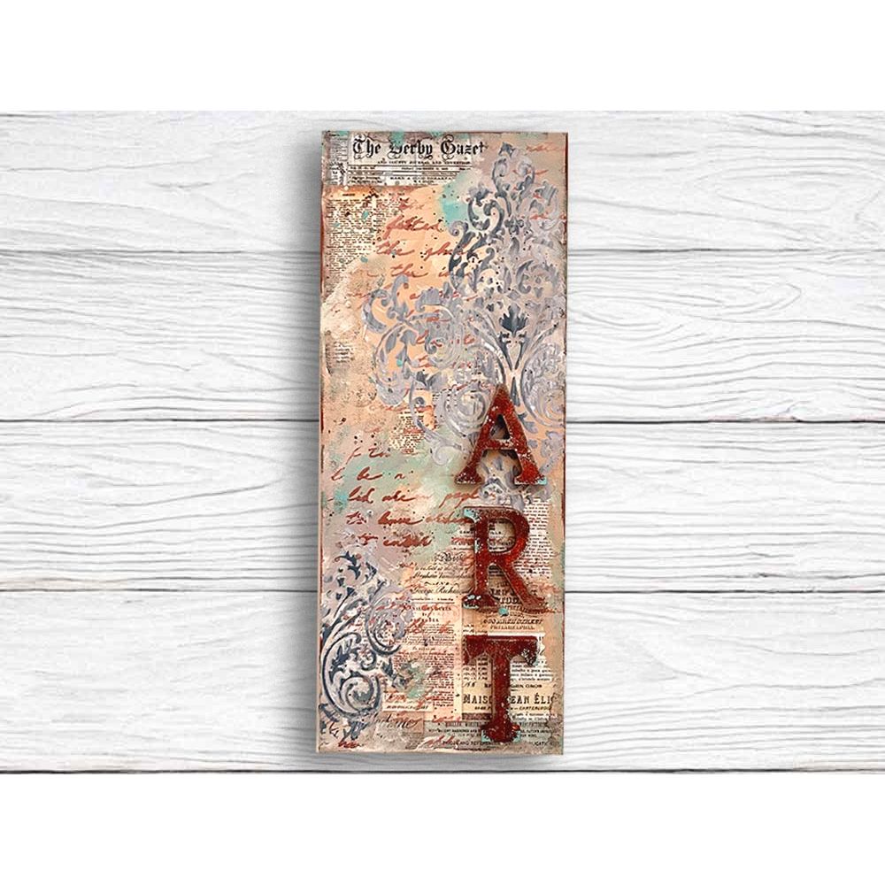Stamperia Soft Paint Stone Ash aspt006 art