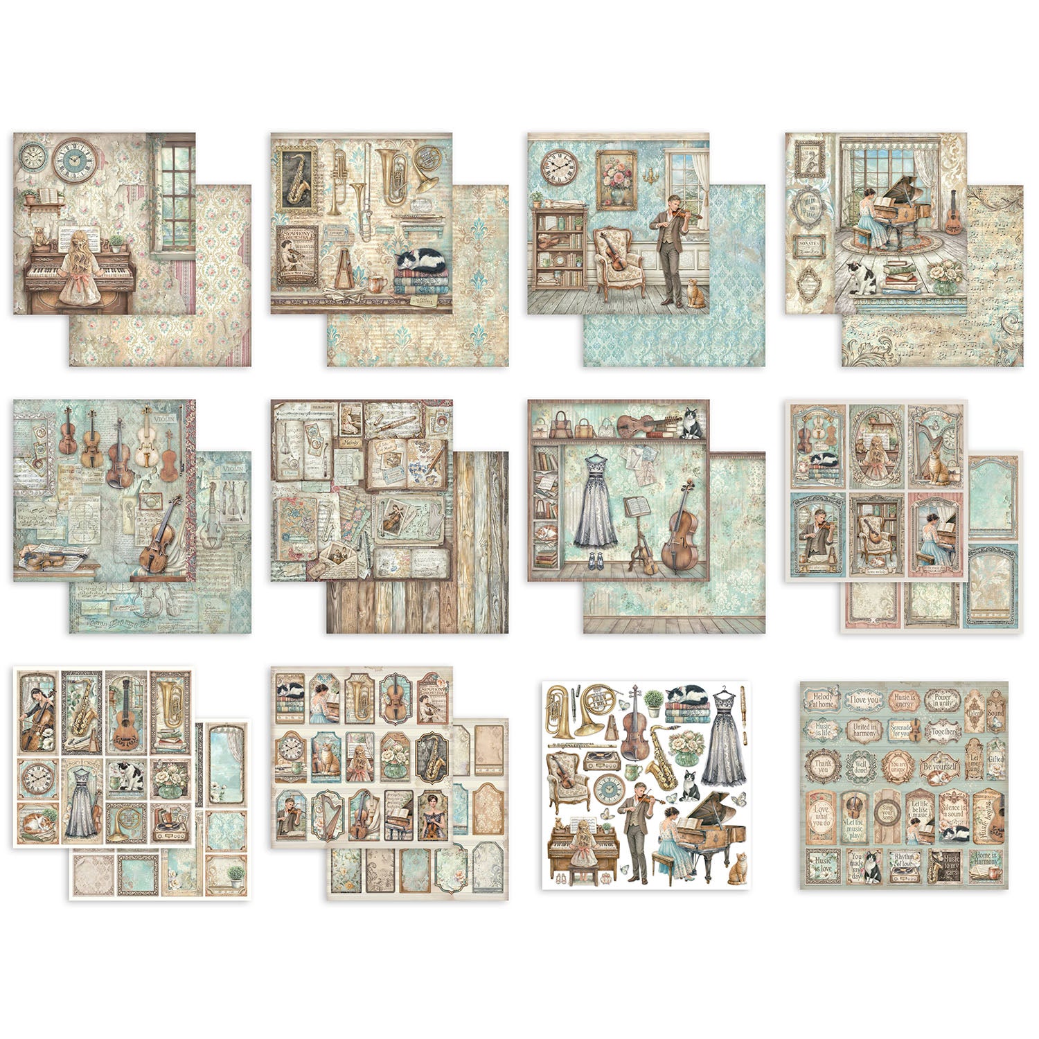 Stamperia Symphony 12x12 Paper sbbl188 cardstock