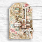 Stamperia Symphony A6 Backgrounds Rice Paper dfsak6055 together