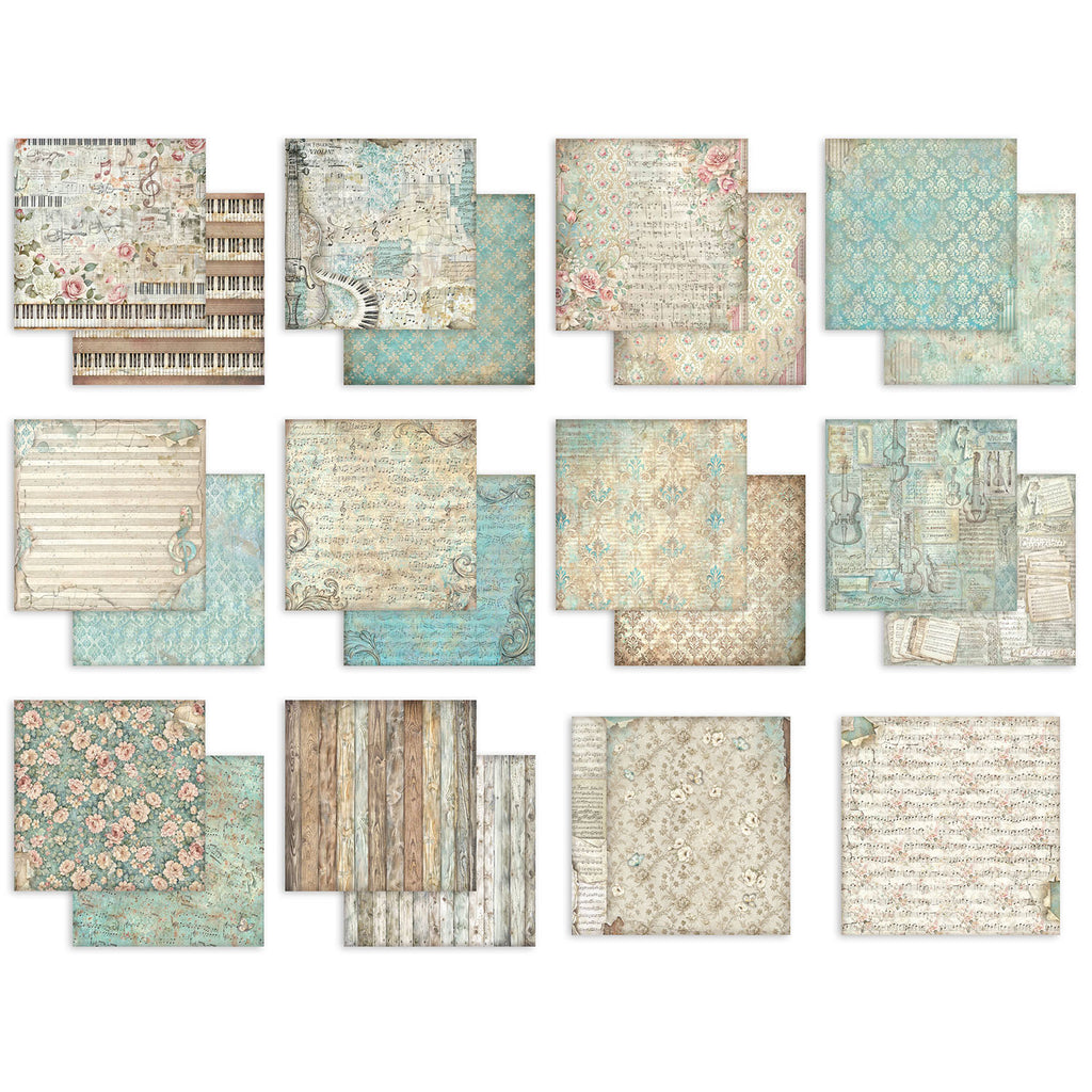 Stamperia Symphony Backgrounds 12x12 Paper sbbl189 cardstock