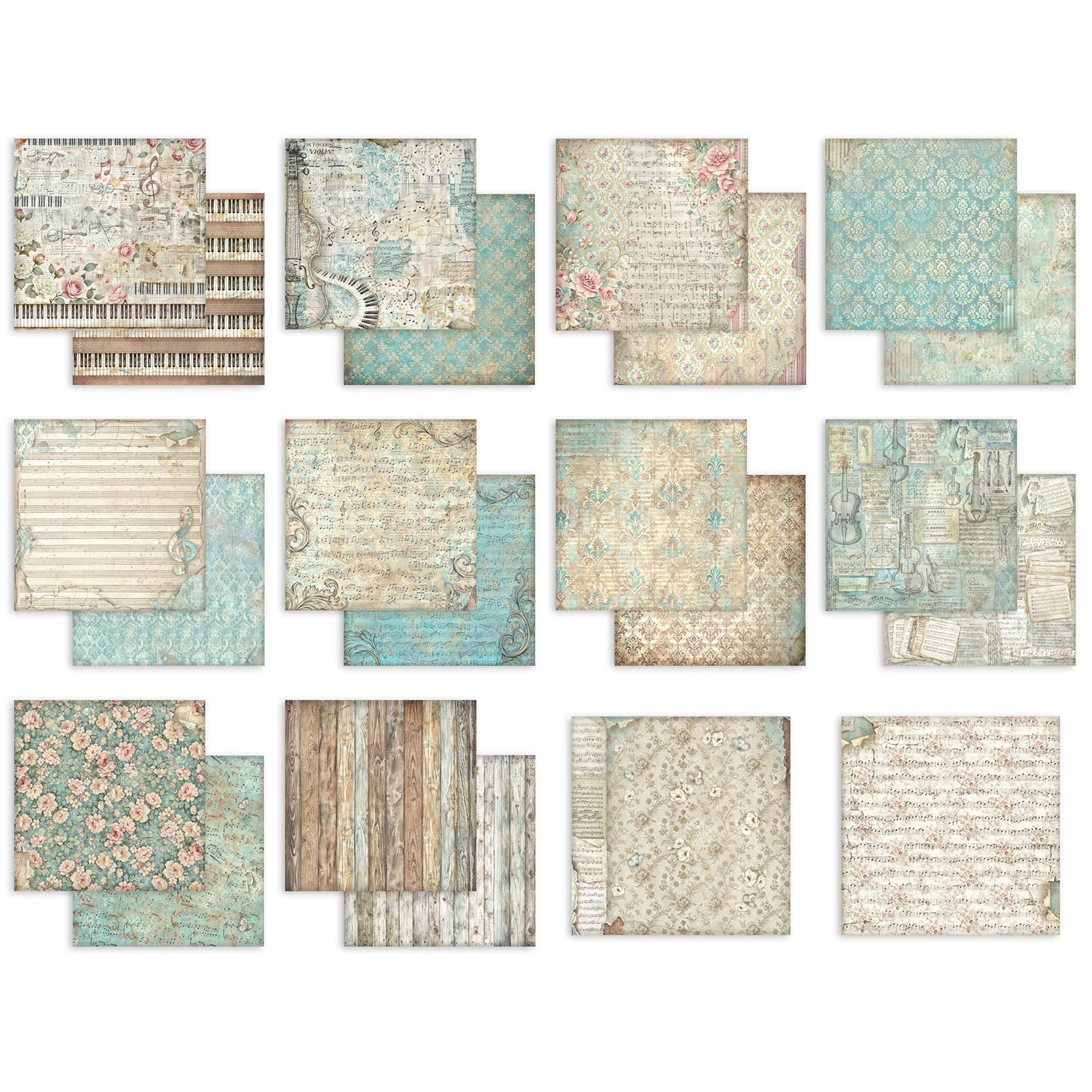 Stamperia Symphony Backgrounds 12x12 Paper sbbl189 cardstock