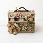 Stamperia Symphony Backgrounds 12x12 Paper sbbl189 piano flowers music is forever box