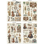Stamperia Symphony Junk Journal sbjk24 stickers